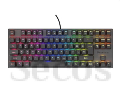 Клавиатура Genesis Mechanical Gaming Keyboard Thor 303 TKL Silent Switch RGB Backlight US Layout Black