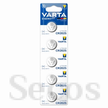 Батерия Varta Electronics Lithium CR2025 Литиева, 3V, 5 бр.