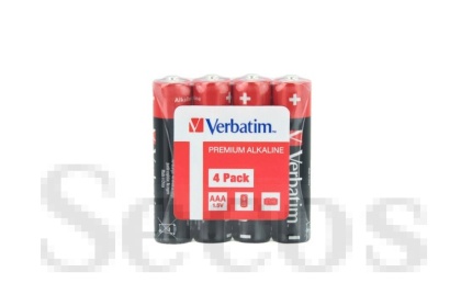 Батерия Verbatim ALKALINE BATTERY AAA 4 PACK (SHRINK WRAP)