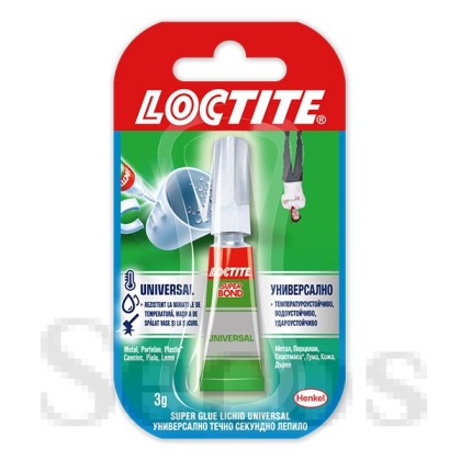 Лепило Loctite Super Bond Universal Моментно 3 g в блистер