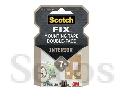 Лепяща лента Scotch Mounting Tape 331915 Монтажна двустранна 19 mm x 1.5 m