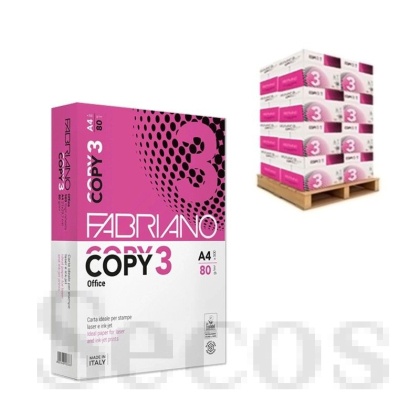 Хартия Fabriano Copy 3 /на палет, с доставка/ А4 500 л. 80 g/m2