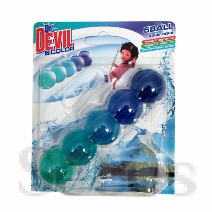 Ароматизатор за тоалетна Dr. Devil BiColor Гел, 35 g, Polar Aqua