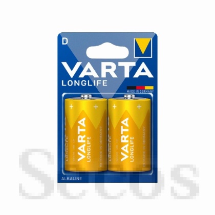 Батерия Varta Longlife LR20/D Алкална, 1.5V, 2 бр.