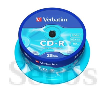 Медия Verbatim CD-R 700MB 52X EXTRA PROTECTION SURFACE (25 PACK)