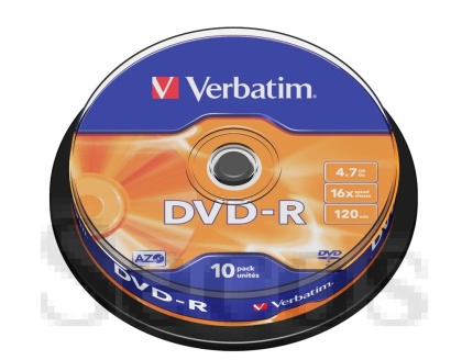 Медия Verbatim DVD-R AZO 4.7GB 16X MATT SILVER SURFACE (10 PACK)