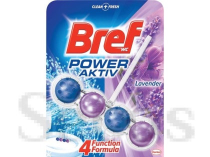 Ароматизатор за тоалетна Bref WC Power Activ Блокче, комплект 50 g, Lavender