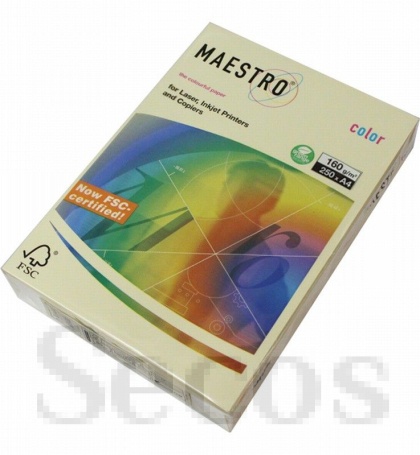 Цветен картон Maestro Color Ванилия, А4, 250 л. 160 g/m2