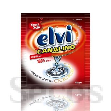 Гранули за отпушване на канали Elvi Canalino За топла вода, 60 g