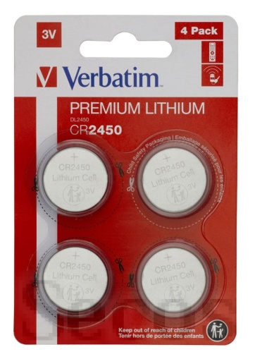 Батерия Verbatim LITHIUM BATTERY CR2450 3V 4 PACK