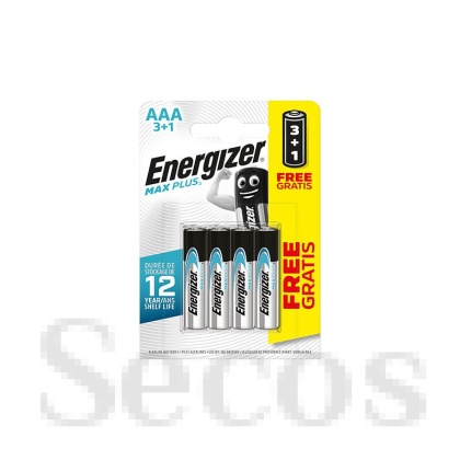 Батерия Energizer MAX PLUS R03/AAA Алкална супер усилена, 1.5V, 3+1 бр.