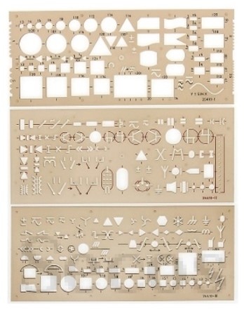 Комплект шаблони електрически 3 бр./блистер