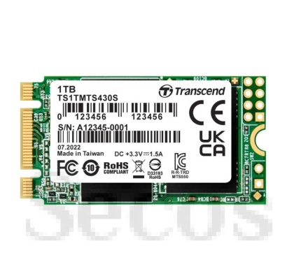 Твърд диск Transcend 1TB, M.2 2242 SSD, SATA3 B+M Key, TLC