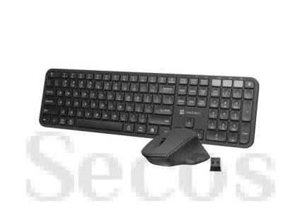 Комплект Natec Set 2 in 1 Keyboard Octopus + Mouse US Layout Wireless Bluetooth + 2.4 GHz USB