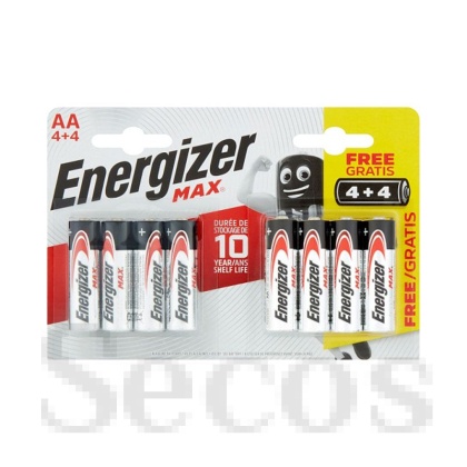 Батерия Energizer MAX R06/AA Алкална усилена, 1.5V, 4+4 бр.