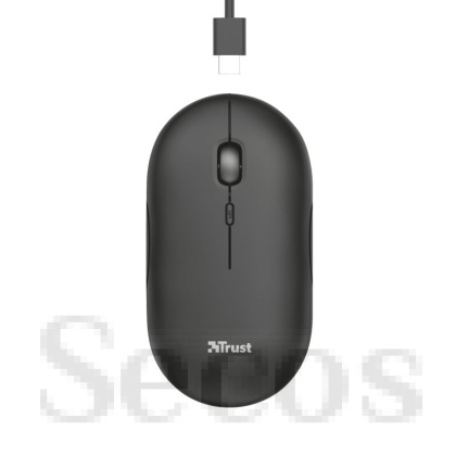 Мишка TRUST Puck Wireless & BT Rechargeable Mouse Black