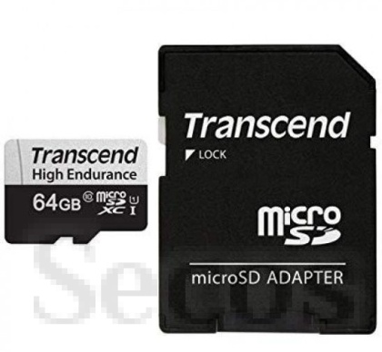 Памет Transcend 64GB micro SD w/ adapter U1, High Endurance