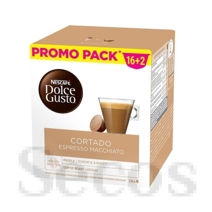 Кафе капсула NESCAFE Dolce Gusto Cortado Espresso Macchiato 16+2 бр.