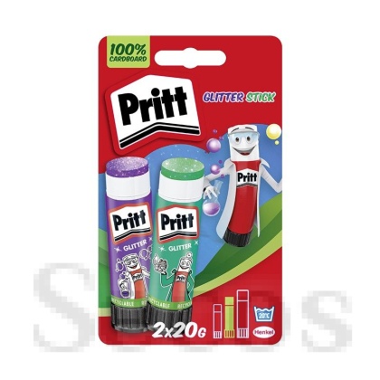 Лепило Pritt Glitter Stick Сухо 2x20 g