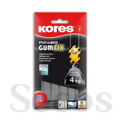 Монтажни лепенки Kores GumFix Неперманентни, 60 бр. Бели