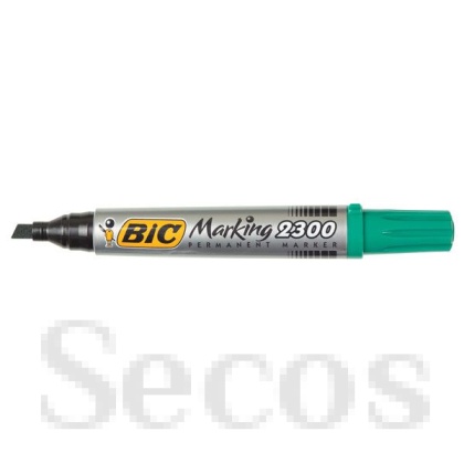 Перманентен маркер Bic 2300 Скосен връх 3.1-5.3 mm Зелен