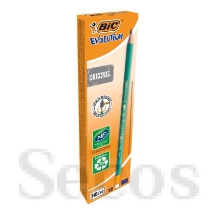 Молив Bic Evolution Подострен с гума, HB