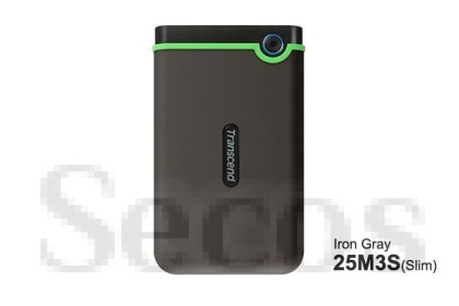 Твърд диск Transcend 4TB, 2.5" Portable HDD, StoreJet M3, Iron Gray