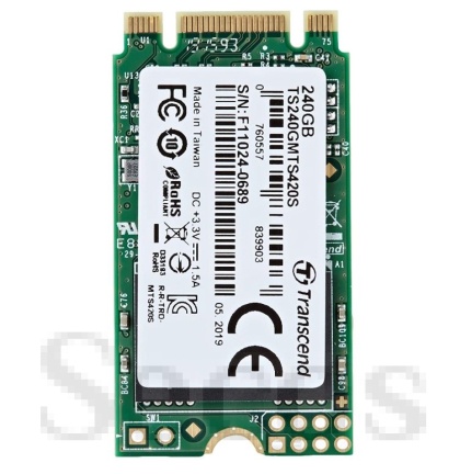 Твърд диск Transcend 240GB, M.2 2242 SSD 420S, SATA3, TLC