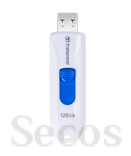 Памет Transcend 128GB, USB3.1, Pen Drive, Capless, White