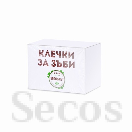 Клечки за зъби Дървени, 65 mm 500 бр.