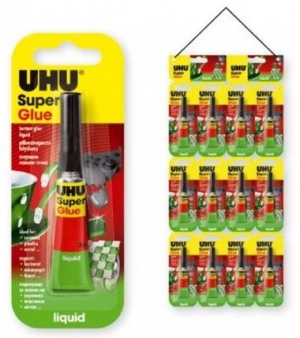 Моментно лепило Super glue UHU, 3 гр.