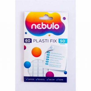 Монтажни лепенки Nebulo Plasti Fix Неперманентни, 60 бр. Бели