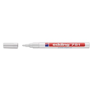 Paint маркер Edding 751 Объл връх 1-2 mm Бял