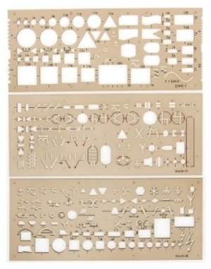 Комплект шаблони електрически 3 бр./блистер