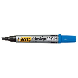 Перманентен маркер Bic 2300 Скосен връх 3.1-5.3 mm Син