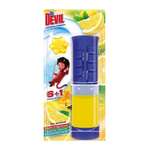 Ароматизатор за тоалетна Dr.Devil Point Block Гел диск, 45 ml, Lemon Fresh